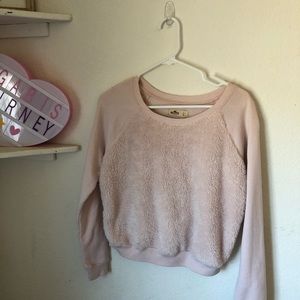 Hollister pink fuzzy sweater REPOSH!